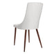 Cora Side Chair, set of 2 in White Faux Leather - Furniture Depot