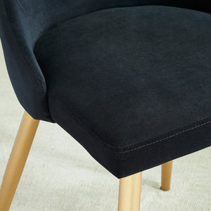 Carmilla Side Chair, set of 2 in Black - Furniture Depot
