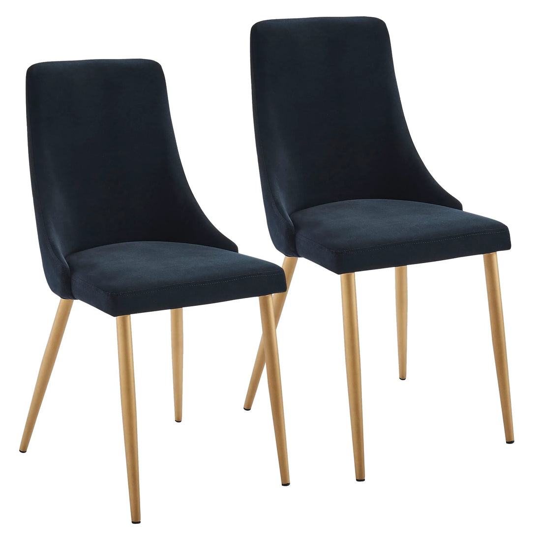 Carmilla Side Chair, set of 2 in Black - Furniture Depot