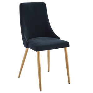Carmilla Side Chair, set of 2 in Black - Furniture Depot