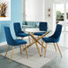 Carmilla Side Chair, set of 2 in Blue - Furniture Depot