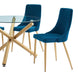 Carmilla Side Chair, set of 2 in Blue - Furniture Depot