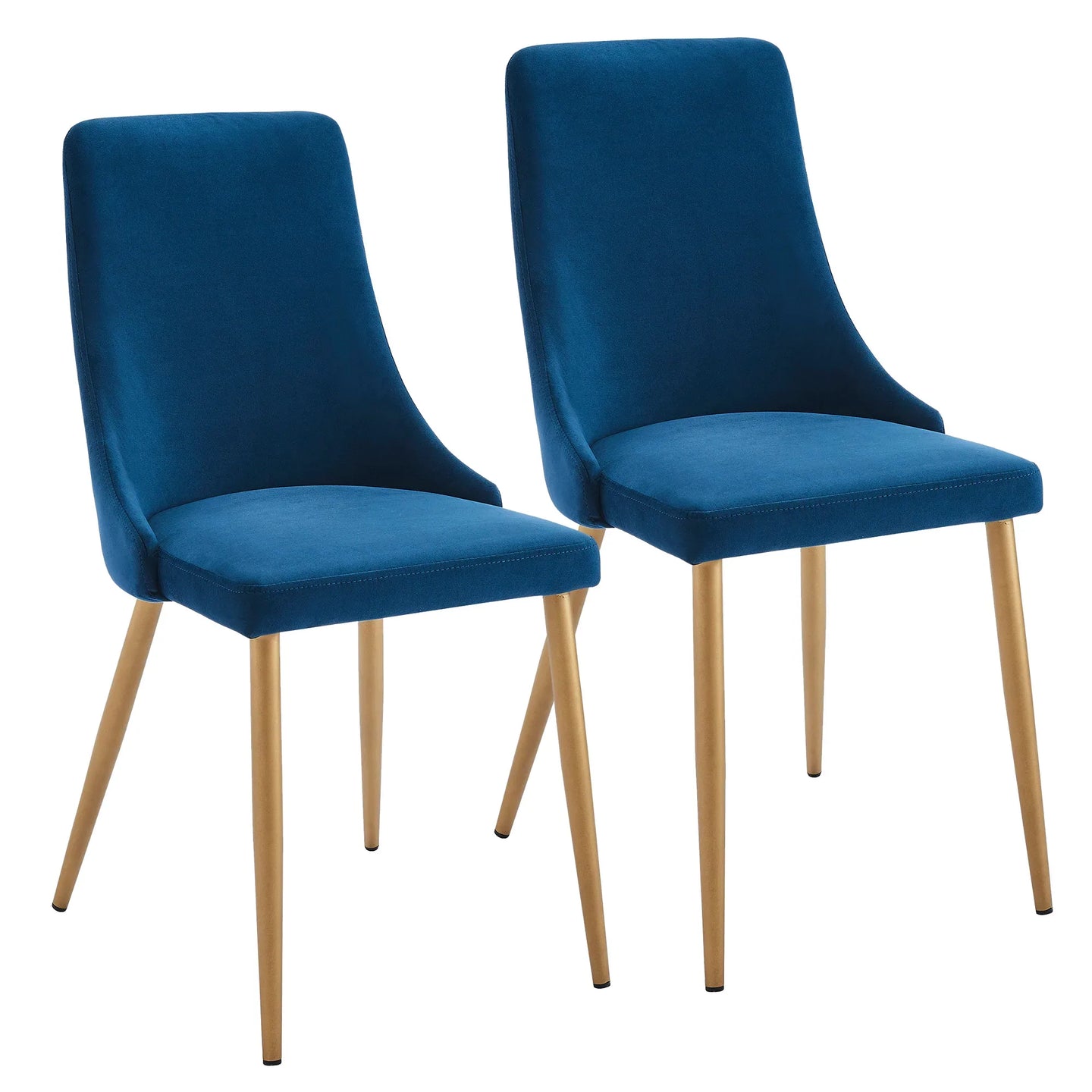 Carmilla Side Chair, set of 2 in Blue - Furniture Depot