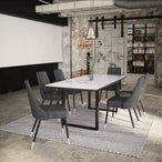 Silvano Side Chair, set of 2 in Vintage Grey - Furniture Depot