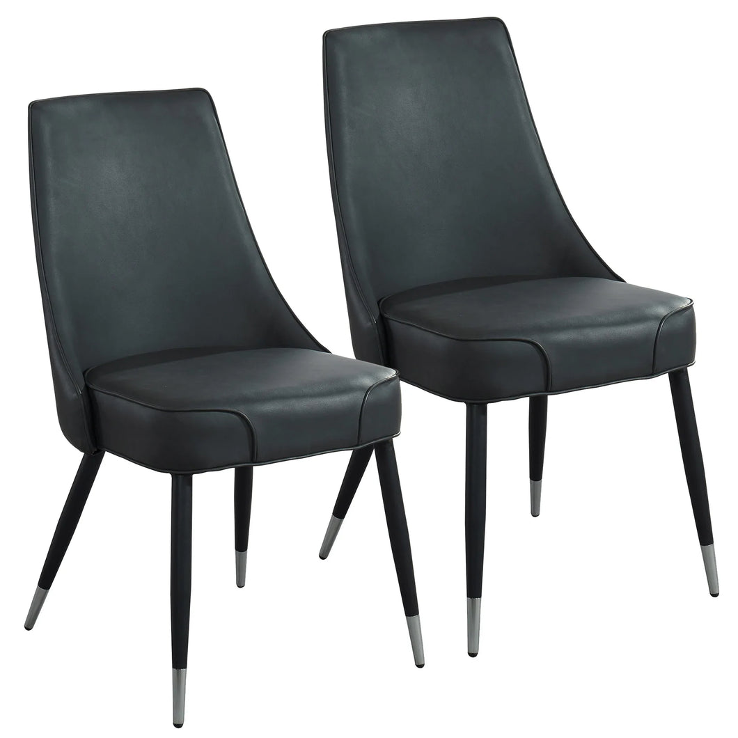 Silvano Side Chair, set of 2 in Vintage Grey - Furniture Depot