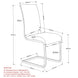 Maxim Side Chair, set of 2 in Grey - Furniture Depot