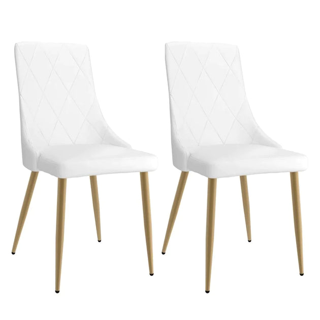 Antoine Side Chair, Set of 2, in White - Furniture Depot