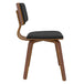 Zuni Side Chair in Black Faux Leather - Furniture Depot