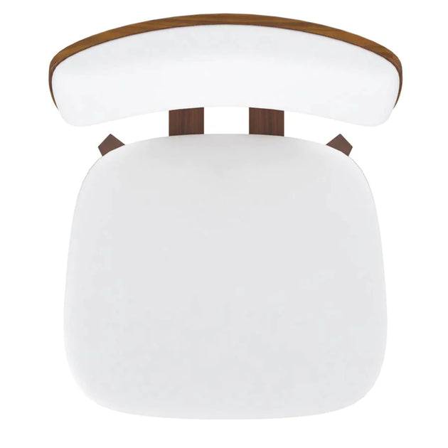 Zuni Side Chair in White Faux Leather - Furniture Depot