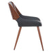 Hudson Side Chair in Black Faux Leather - Furniture Depot