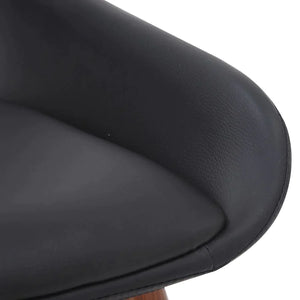 Hudson Side Chair in Black Faux Leather - Furniture Depot
