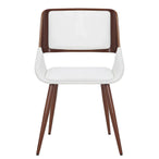 Hudson Side Chair in White Faux Leather - Furniture Depot