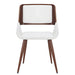 Hudson Side Chair in White Faux Leather - Furniture Depot