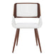 Hudson Side Chair in White Faux Leather - Furniture Depot