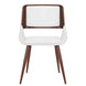 Hudson Side Chair in White Faux Leather - Furniture Depot