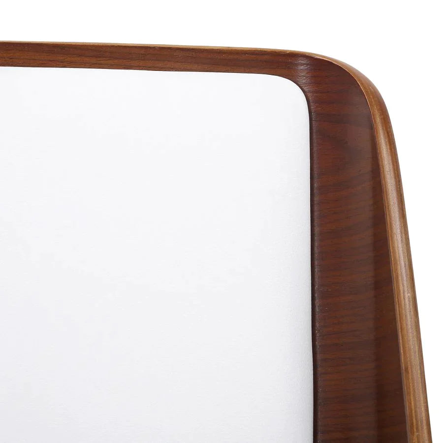 Hudson Side Chair in White Faux Leather - Furniture Depot