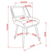 Hudson Side Chair in White Faux Leather - Furniture Depot