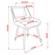 Hudson Side Chair in White Faux Leather - Furniture Depot