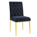 Azul Side Chair, set of 2, in Black with Gold Legs - Furniture Depot