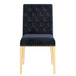 Azul Side Chair, set of 2, in Black with Gold Legs - Furniture Depot