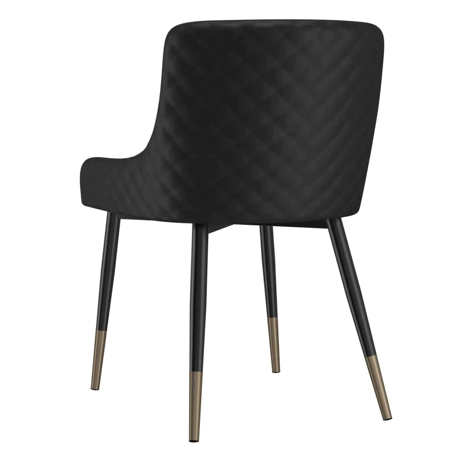 Xander Side Chair, Set of 2, in Black - Furniture Depot