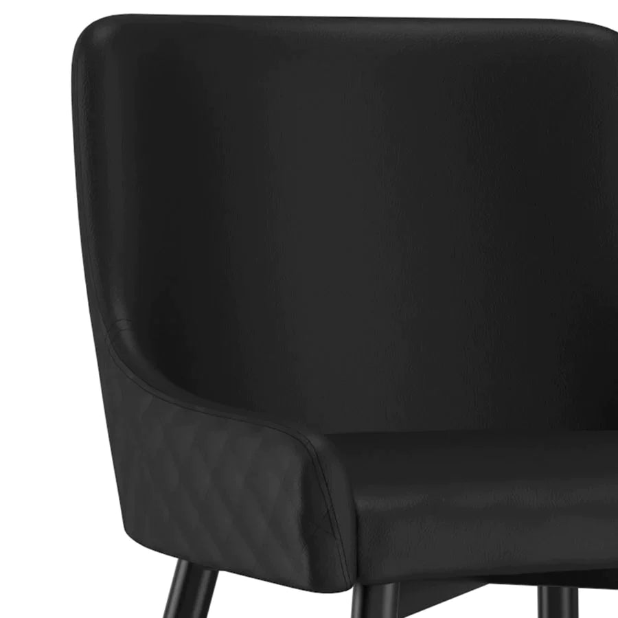 Xander Side Chair, Set of 2, in Black - Furniture Depot