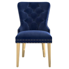 Load image into Gallery viewer, Mizal Side Chair, set of 2, in Navy with Gold - Furniture Depot