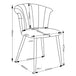 Orchid Side Chair, set of 2, in Grey with Chrome - Furniture Depot