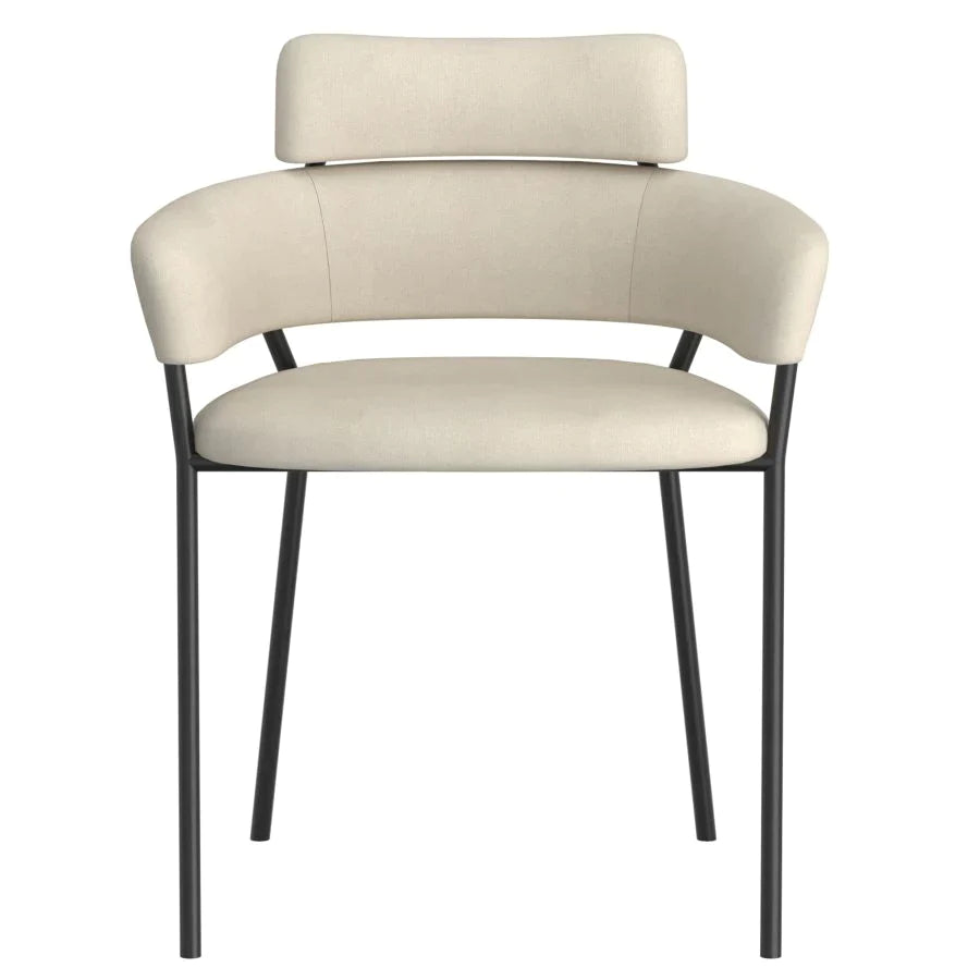 Axel Side Chair, set of 2, in Beige - Furniture Depot