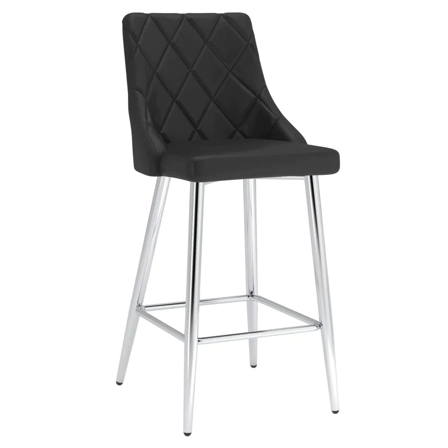 Devo 26" Counter Stool, Set of 2, in Black - Furniture Depot