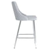 Devo 26" Counter Stool, Set of 2, in Light Grey - Furniture Depot