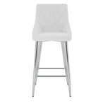 Devo 26" Counter Stool, Set of 2, in White - Furniture Depot