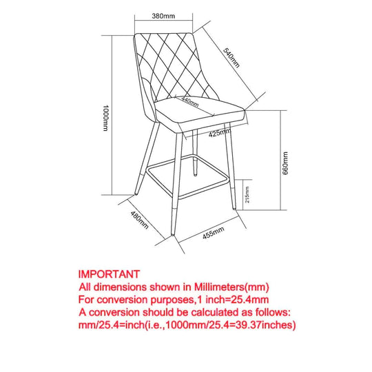 Devo 26" Counter Stool, Set of 2, in White - Furniture Depot