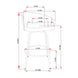 Lavo 26" Counter Stool, Set of 2 in Black and Gold - Furniture Depot