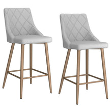 Load image into Gallery viewer, Antoine 26&quot; Counter Stool, Set of 2, in Light Grey - Furniture Depot