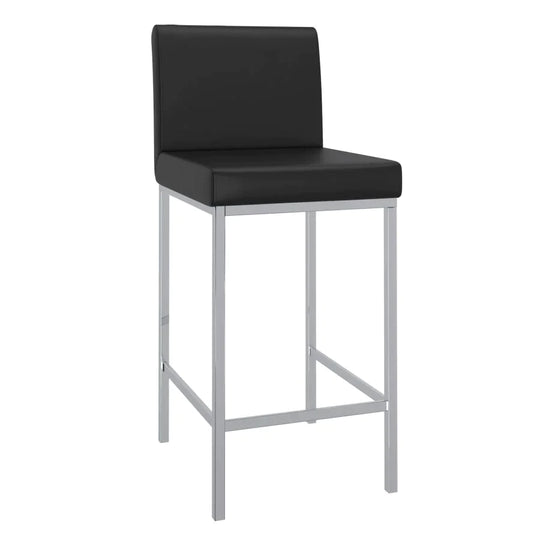 Porto 26" Counter Stool, Set of 2, in Black - Furniture Depot