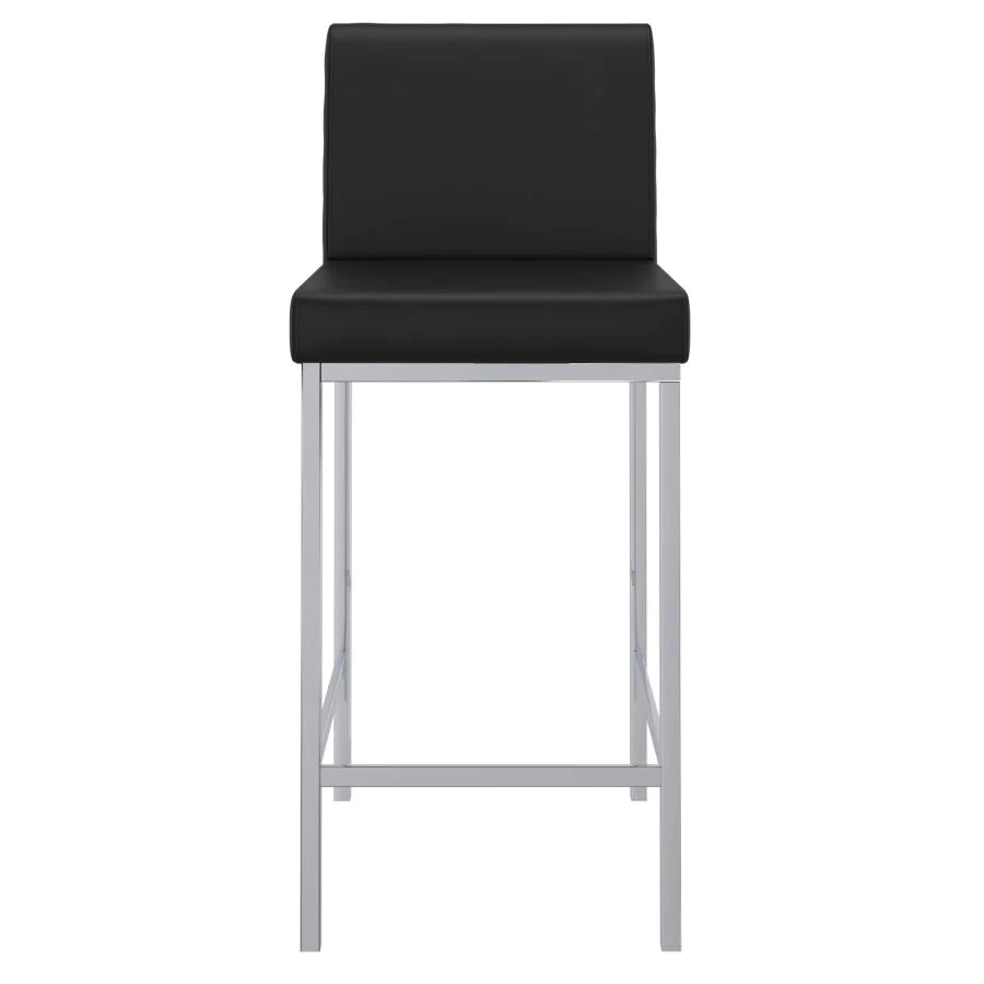 Porto 26" Counter Stool, Set of 2, in Black - Furniture Depot