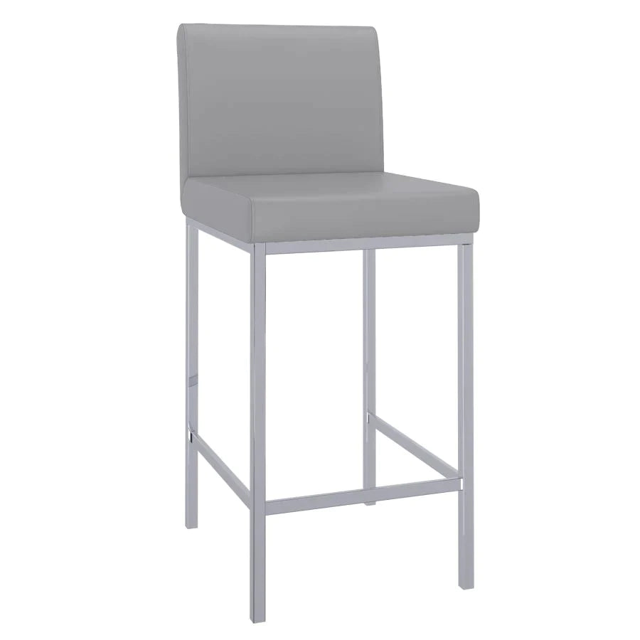 Porto 26" Counter Stool, Set of 2, in Grey - Furniture Depot