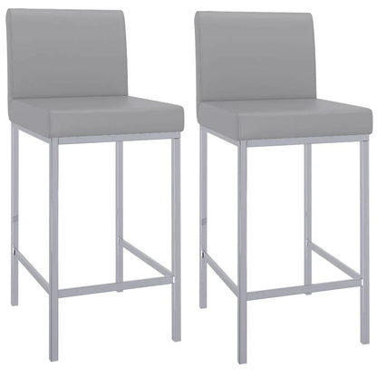 Porto 26" Counter Stool, Set of 2, in Grey - Furniture Depot
