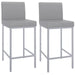 Porto 26" Counter Stool, Set of 2, in Grey - Furniture Depot