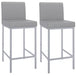 Porto 26" Counter Stool, Set of 2, in Grey - Furniture Depot