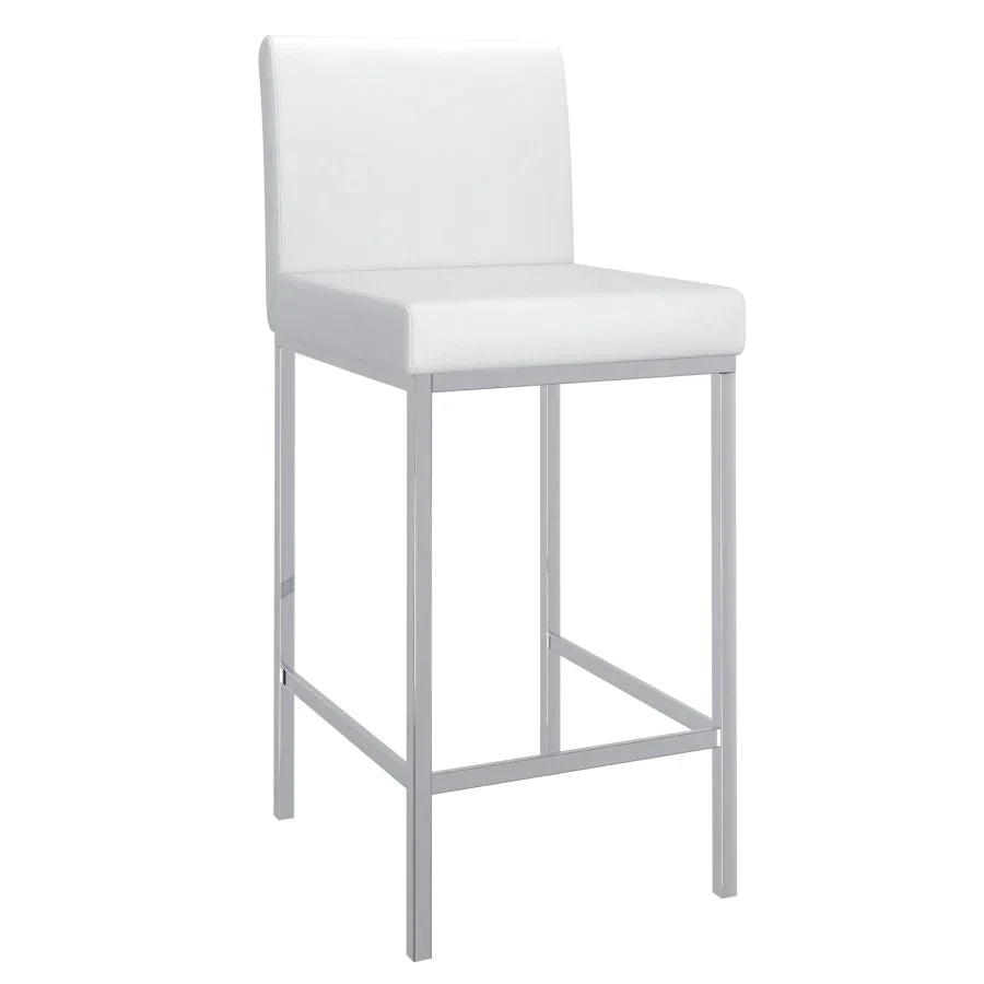 Porto 26" Counter Stool, Set of 2, in White - Furniture Depot