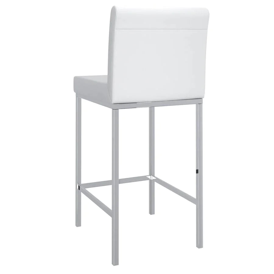 Porto 26" Counter Stool, Set of 2, in White - Furniture Depot