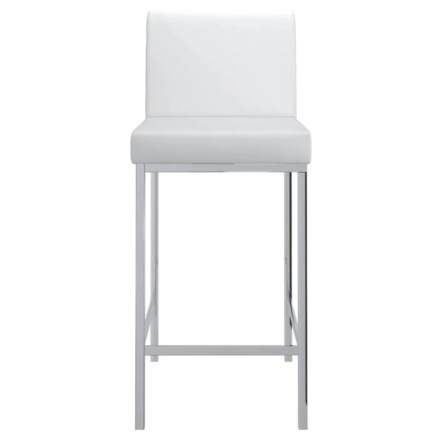 Porto 26" Counter Stool, Set of 2, in White - Furniture Depot