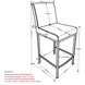 Porto 26" Counter Stool, Set of 2, in White - Furniture Depot