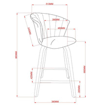 Load image into Gallery viewer, Tula 26&quot; Counter Stool in Black - Furniture Depot