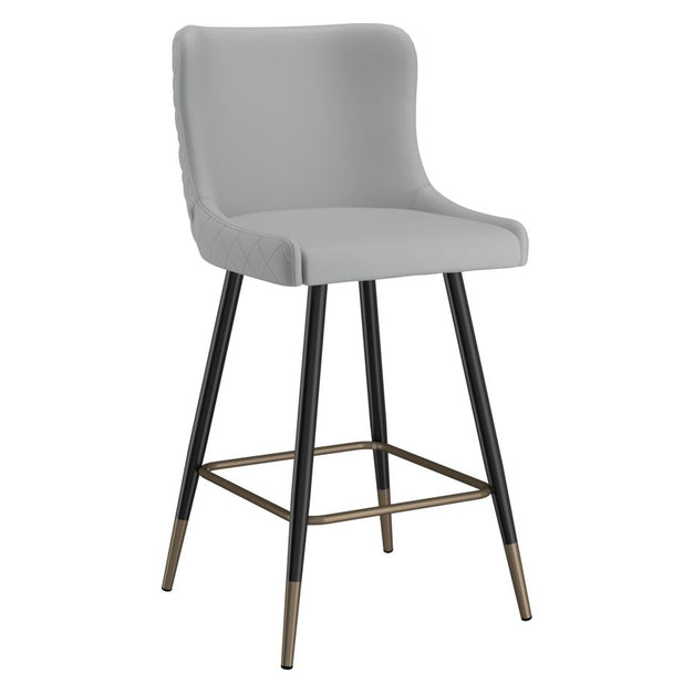 Xander 26" Counter Stool, Set of 2, in Light Grey - Furniture Depot