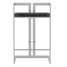 Load image into Gallery viewer, Cosmo 26&quot; Counter Stool in Grey with Silver Legs - Furniture Depot