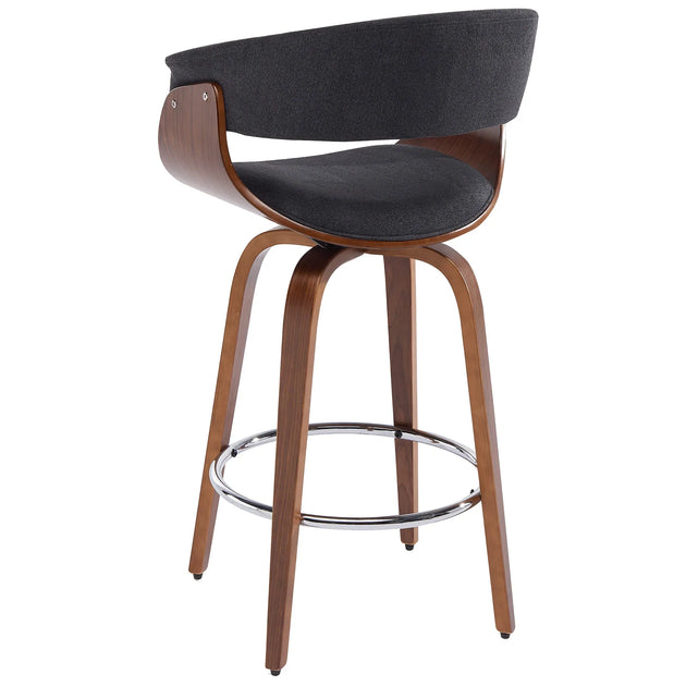 HOLT-26" COUNTER STOOL-FABRIC CHARCOAL - Furniture Depot