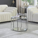 Sei Brushed Chrome Coffee Table - Furniture Depot